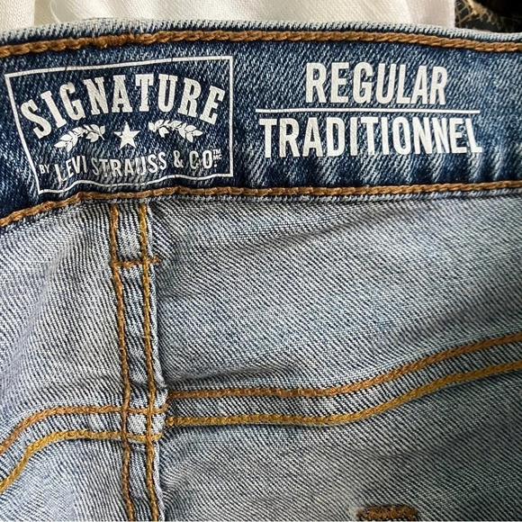 Levi Strauss Signature Regular Straight Leg  Blue Jeans - Picture 4 of 6